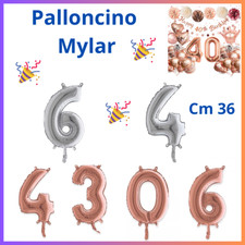Palloncini compleanni numeri elio per compleanno festa party rosa gold e argento
