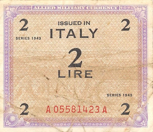 Italia lire serie del 1943 - lire,