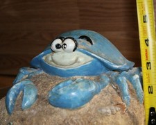 RARISSIMA BANCA MONETE granchio cartone animato su sabbia anni 60-70 felice oceano blu ottime condizioni!