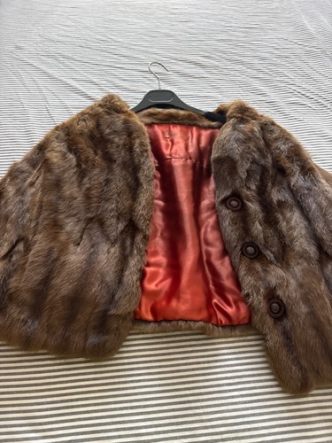 Poncho vintage visone - poncho, in