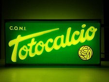 Insegna Luminosa Bifacciale Pubblicitaria Totocalcio - Vintage - Originale