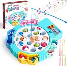 Pesca Giochi Bambini 2 Anni con 15 Piccoli Pesci, Gioco Pesca Bambini con Canna 