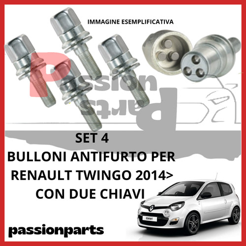 Kit bulloni antifurto cerchi - 4,