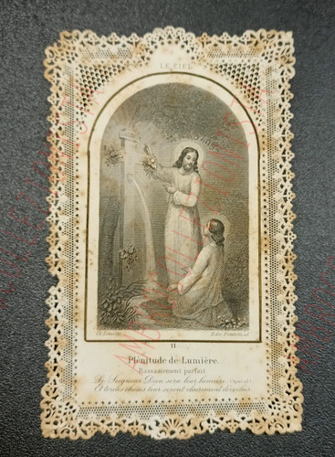 Santino antico con pizzo - antico,