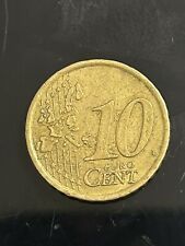 Moneta 10 Centesimi Rarissima 2002 RR errore Di Conio