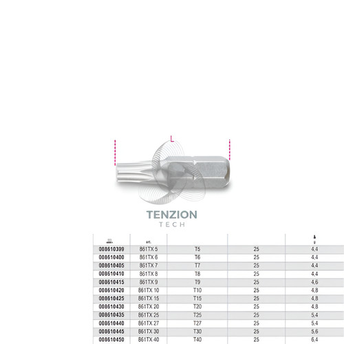 Inserto torx beta 861tx - 1/4",