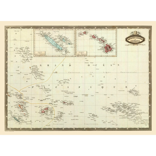 Mappa storica oceania - mappa,