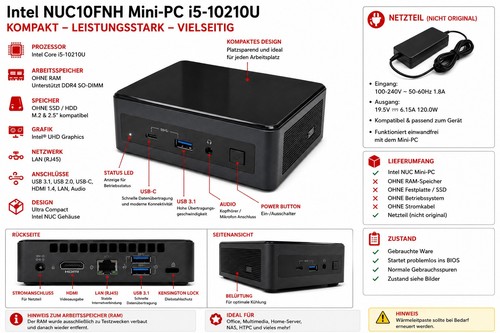 Mini intel nuc10fnh - pc,
