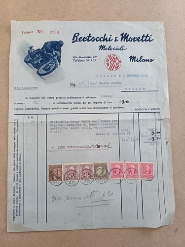314a fattura ditta bertocchi - 314a,