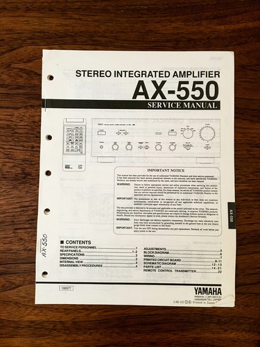 Yamaha 550 amplificatore - yamaha, ax-550