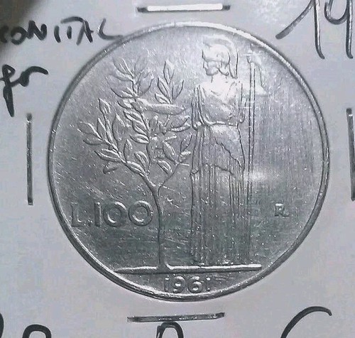 100 lire minerva 1961 - minerva, bb