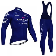 Completo ciclismo Quick Step Invernale Felpato Termico Gel 20D tuta divisa