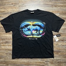 T-shirt grafica Ecko Shark Free dal 93 rinoceronte neon taglia XL AOP double face nuova con etichette