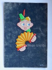 ALPINO fisarmonica dipinta a mano GUIDO  vecchia cartolina