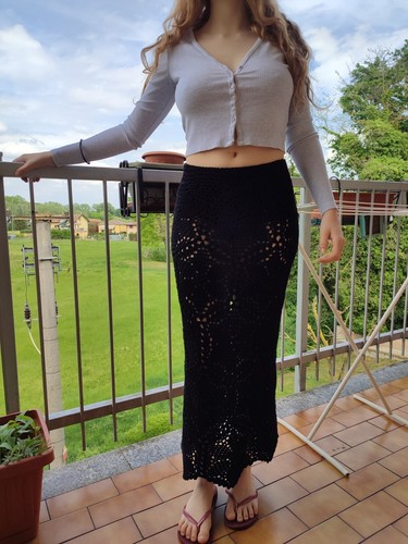 Gonna lunga donna uncinetto - lunga,