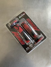 Manopole Domino A260 Originali Rosso E Nero Per Moto