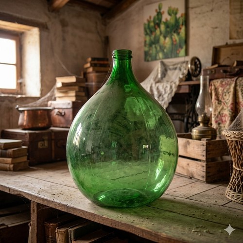 Damigiana vetro verde - vetro,