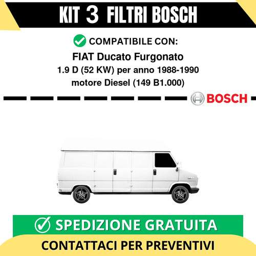 Kit bosch filtri tagliando - filtri,