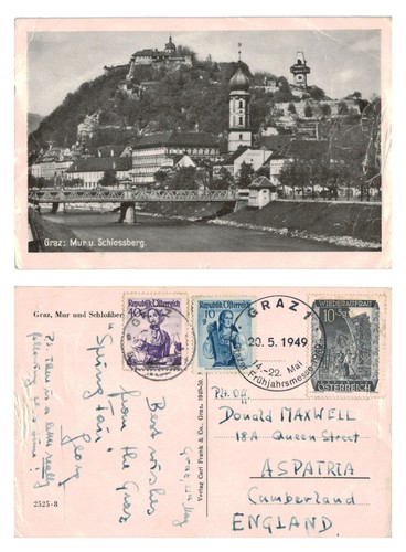 Vintage postcard graz - vintage,