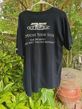 Star Wars La Vecchia Repubblica Camicia Uomo Taglia XL Nera Videogioco Promo