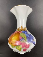 VASO SOPRAMMOBILE PORCELLANA LE ROY LIMOGES DECORATA CON I FRUTTI