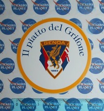 ADESIVO STICKER VINTAGE AUTOCOLLANT AUFKLEBER GENOA IL PIATTO DEL GRIFONE CALCIO