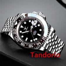 Orologio Uomo 40mm Vetro Zaffiro NH34A Movimento 20ATM Diver Nero Automatico GMT