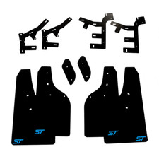 Ford Fiesta Mk7 7.5 ST180 Parafanghi Neri + Blu Logo ST 4mm PVC Paraurti Rally