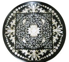 Tavolo In Marmo Nero Con