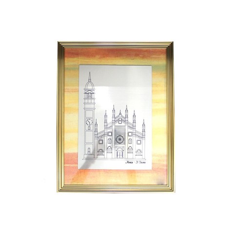 Lastra ottone con duomo - ottone, di