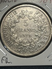 FRANCIA 5 Franchi Francs 1873 A  Argento .825 III REPUBBLICA FRANKREICH FRANCE