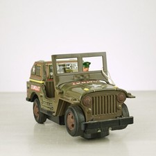 giocattolo di latta jeep combat anni 70