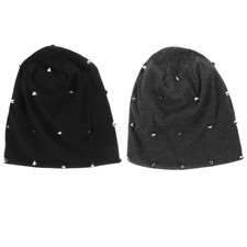  2 Pcs Fashion Headwear Stud Hat Cappellini Berretti Cappello Alla Moda