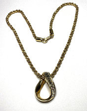 Swarovski swan signed necklace