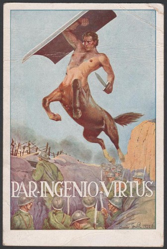 Cartolina militare scuola - cartolina,