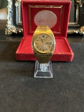 Orologio Vintage OMEGA Geneve Megaquartz 196.0033 Placcato Oro