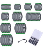 60 pezzi di piombo da pesca e