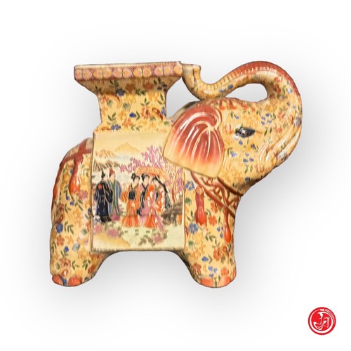 Elegant red porcelain elephant - elegant,
