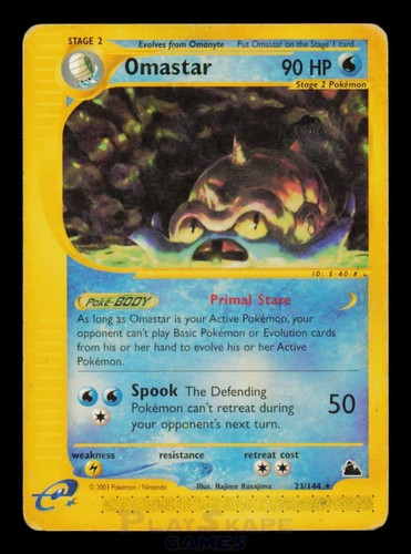 Pokemon card omastar 144 - card, 23/144