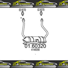 MARMITTA SILENZIATORE MARCA MTS/IMASAF PER FIAT 500 F L CON DUE GUARNIZIONI