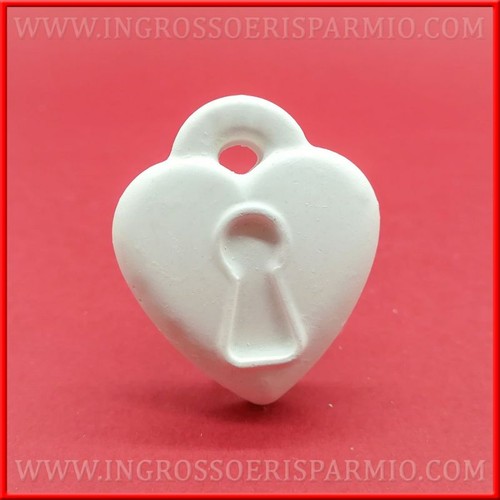 Lucchetto cuore gesso gessetti - cuore,
