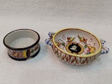 Ceramica Faenza piccoli soprammobili vintage ciotoline scatoline dipinte a mano 