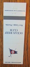 YACHT & GOLF CLUB: OCEAN REEF CLUB (KEY LARGO, FLORIDA) MATCHBOOK MATCHCOVER F27