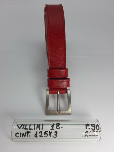 Cintura unisex pelle rosso - cintura,