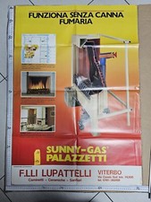 Manifesto Palazzetti Fratelli Lupattelli 1987 Camini Canna Fumaria Sunny Gas