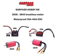 Surpass Hobby Combo brushless motor 2838/2845 +Esc 35/45A for  1/12 -1/14 RC Car