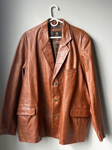 Giacca pelle vintage ferras - giacca,