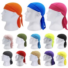 Berretto Da Ciclismo Bandana Beanie Hat Uomo Copricapo Silky Durag Doo Rag ☆