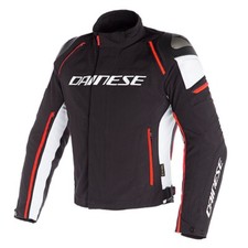 Giacca Moto Tex Dainese Raceing 3 D-Dry Colore: Nero/Bianco/Rosso Neon Tg:52