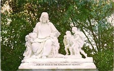 Statua Regno Cielo Marmo Foresta Prato Vincenzo Jerace cartolina non spedita